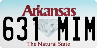 AR license plate 631MIM