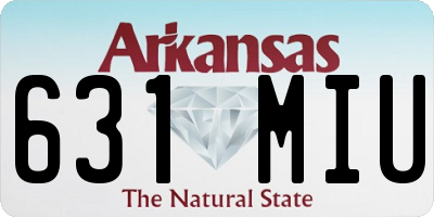 AR license plate 631MIU