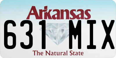 AR license plate 631MIX