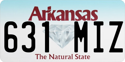 AR license plate 631MIZ