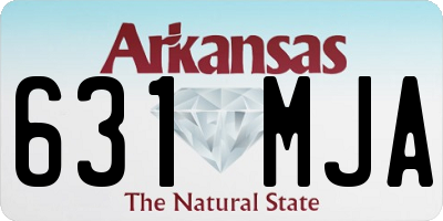 AR license plate 631MJA