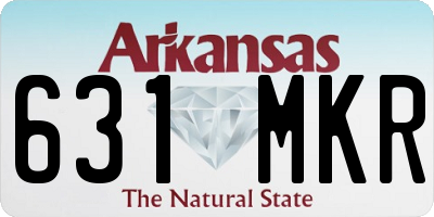 AR license plate 631MKR