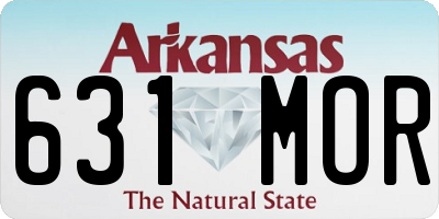 AR license plate 631MOR