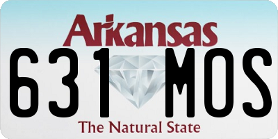 AR license plate 631MOS