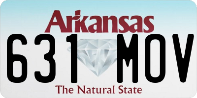 AR license plate 631MOV