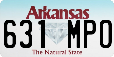 AR license plate 631MPO