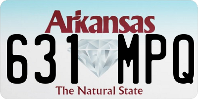 AR license plate 631MPQ