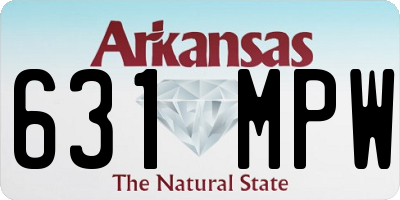 AR license plate 631MPW