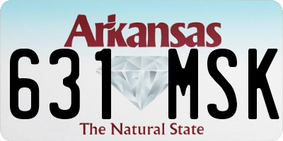 AR license plate 631MSK