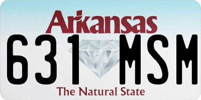 AR license plate 631MSM