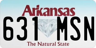 AR license plate 631MSN