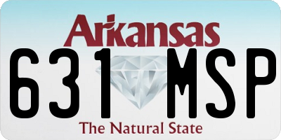 AR license plate 631MSP