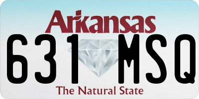 AR license plate 631MSQ