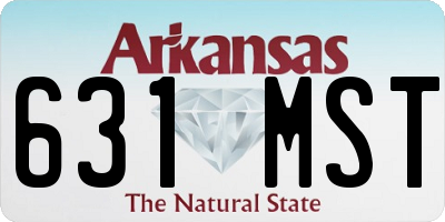AR license plate 631MST