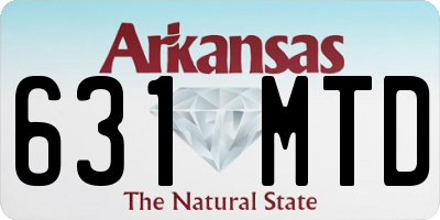 AR license plate 631MTD