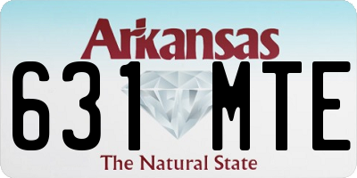 AR license plate 631MTE