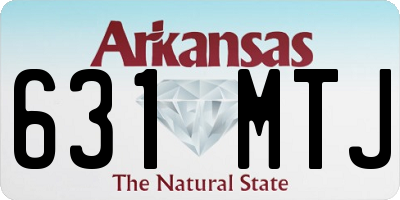 AR license plate 631MTJ