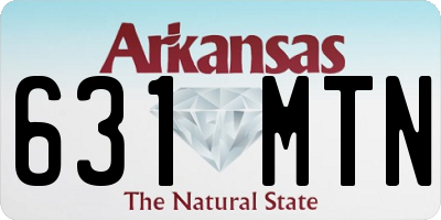AR license plate 631MTN