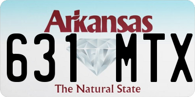 AR license plate 631MTX