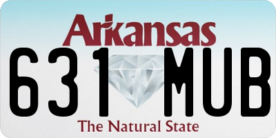 AR license plate 631MUB