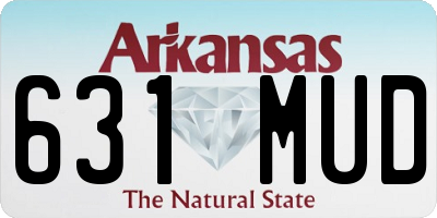 AR license plate 631MUD