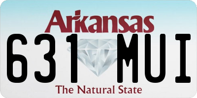 AR license plate 631MUI