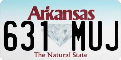 AR license plate 631MUJ