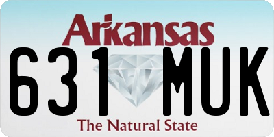 AR license plate 631MUK