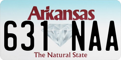 AR license plate 631NAA
