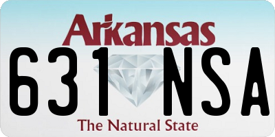 AR license plate 631NSA