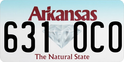 AR license plate 631OCO