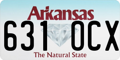 AR license plate 631OCX
