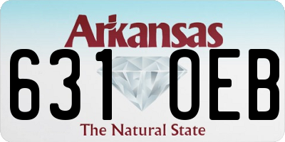 AR license plate 631OEB