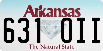 AR license plate 631OII