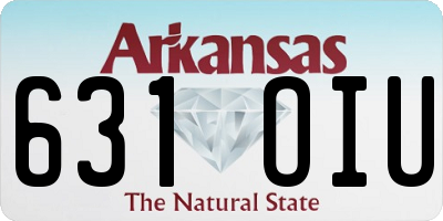 AR license plate 631OIU