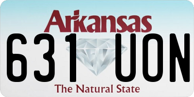 AR license plate 631UON