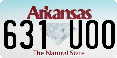 AR license plate 631UOO