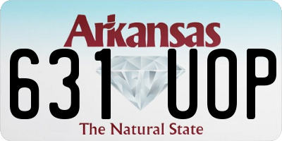 AR license plate 631UOP