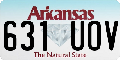 AR license plate 631UOV