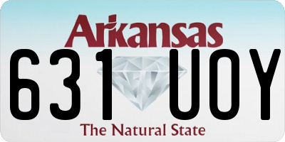 AR license plate 631UOY