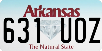 AR license plate 631UOZ