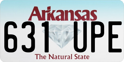 AR license plate 631UPE