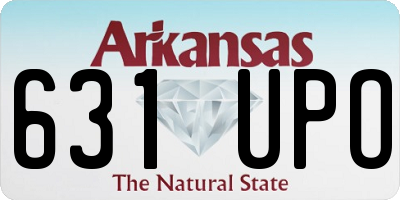 AR license plate 631UPO