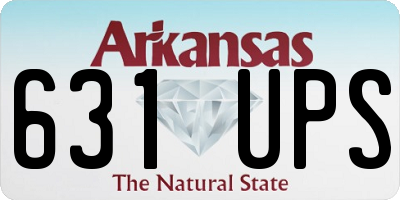 AR license plate 631UPS