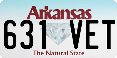 AR license plate 631VET