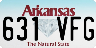 AR license plate 631VFG