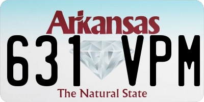AR license plate 631VPM