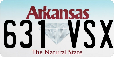 AR license plate 631VSX