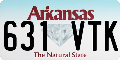 AR license plate 631VTK