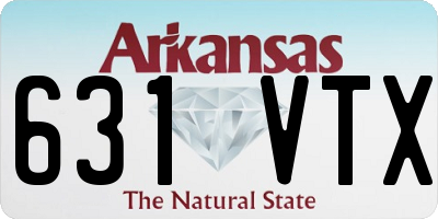 AR license plate 631VTX